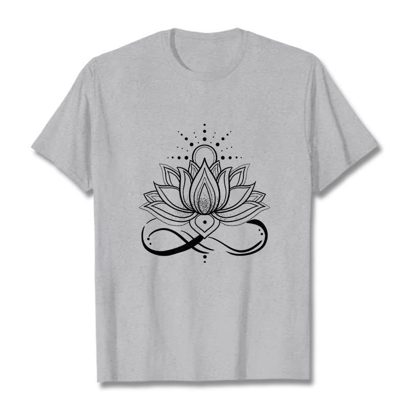 Foviel Lotus Flower Sun Design Tee T-shirt