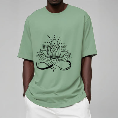 Foviel Lotus Flower Sun Design Tee T-shirt