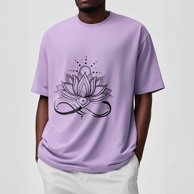 Foviel Lotus Flower Sun Design Tee T-shirt