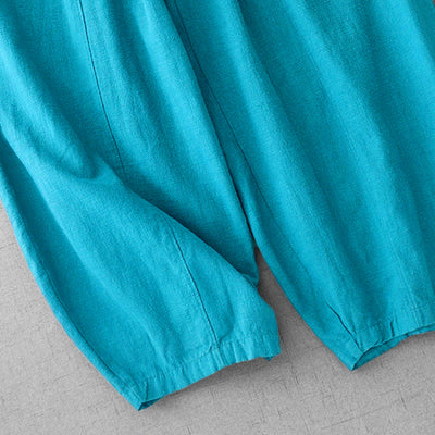 Pantalon harem décontracté pour femme Foviel avec poches