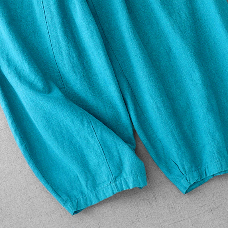 Pantalon harem décontracté pour femme Foviel avec poches