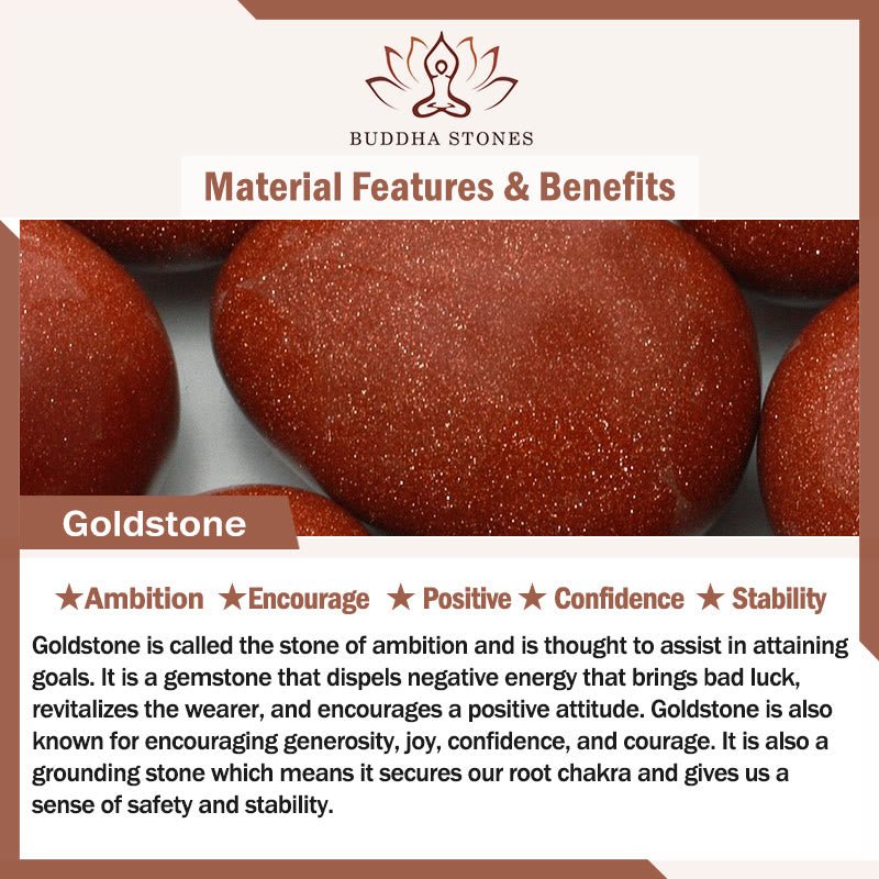 Buddha Stones Natural 2mm Goldstone Beads Positive Multi Layer Bracelet - image 6