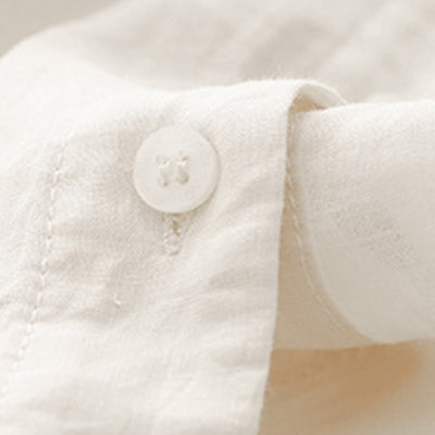 Buddha Stones Plain Button Crew Neck Design Women's Blend Three Quarter Sleeve Shirt - image 16