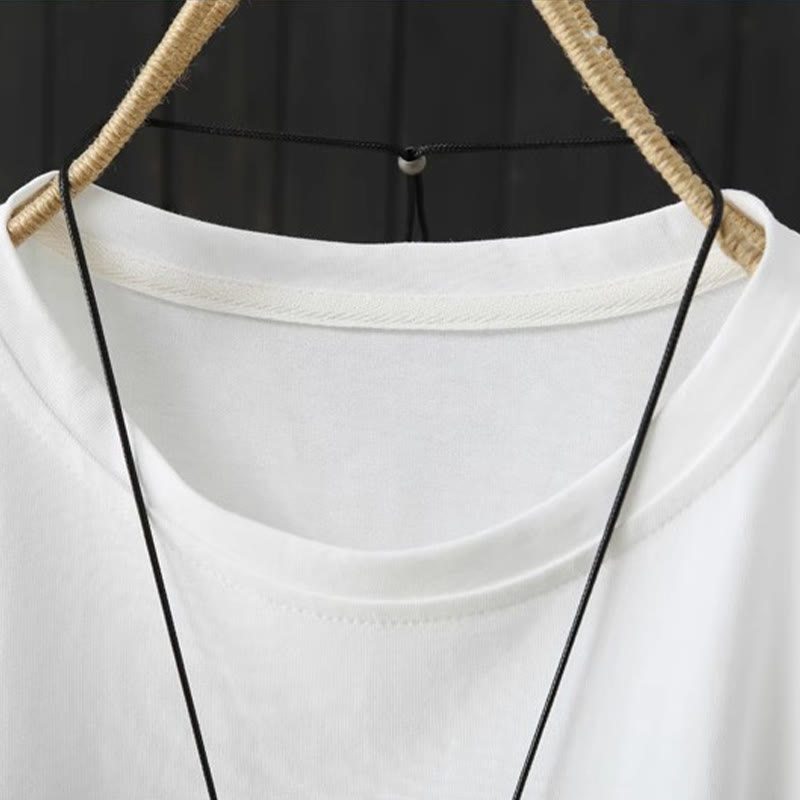 Foviel Casual Loose Sommer Ebene Crew Hals Damen Kurzarm T-Shirt
