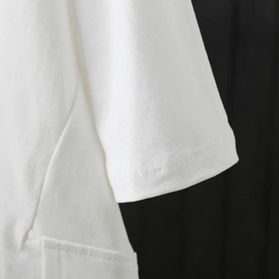 Foviel Casual Loose Sommer Ebene Crew Hals Damen Kurzarm T-Shirt