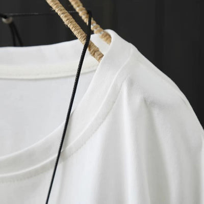 Foviel Casual Loose Sommer Ebene Crew Hals Damen Kurzarm T-Shirt