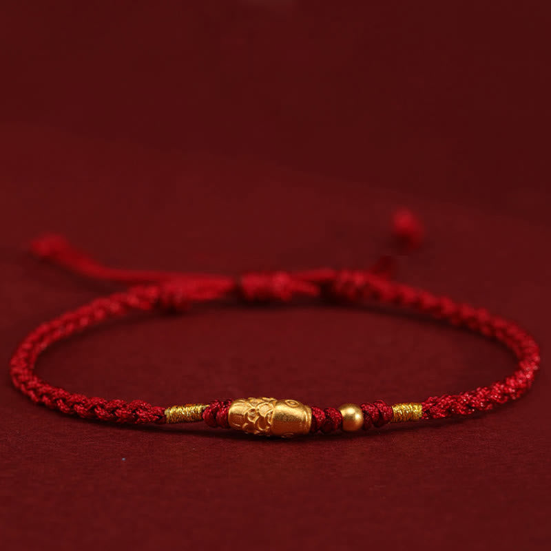 Foviel 999 Gold Luck Protection Koi Fish Handmade Braided String Bracelet