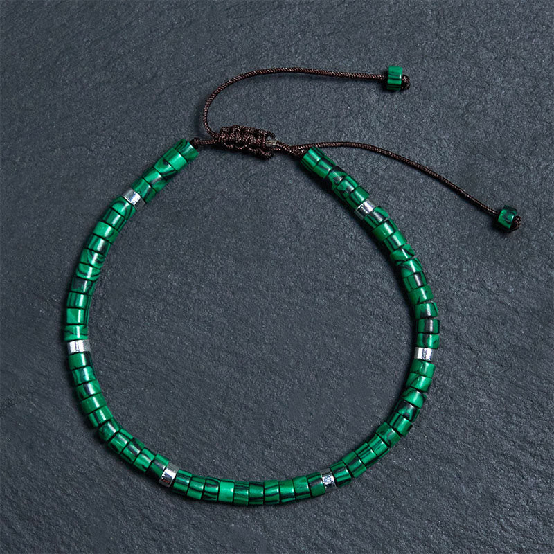 Foviel Malachite Anti-Anxiety Spacer Bead Bracelet
