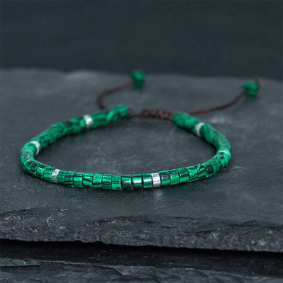 Bracelet d'espacement anti-anxiété en malachite Foviel