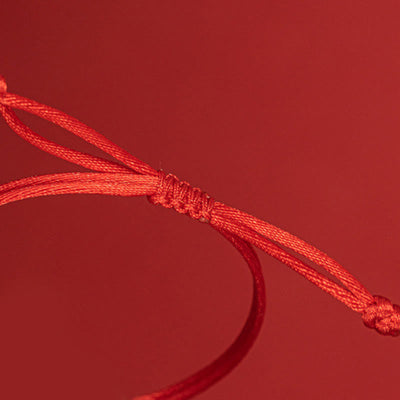 Buddha Stones Handmade Braided Red String Happy Knot Flat Knot Colorful Rope Bracelet - image 9