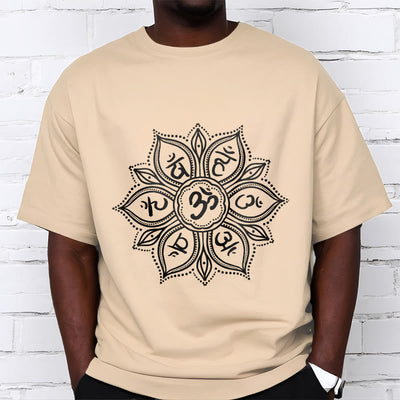 Foviel Mandala Blume Om Mani Padme Hum Mantra Tee T-Shirt