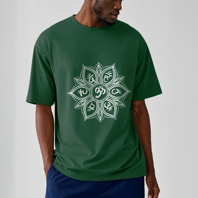 Foviel Mandala Blume Om Mani Padme Hum Mantra Tee T-Shirt