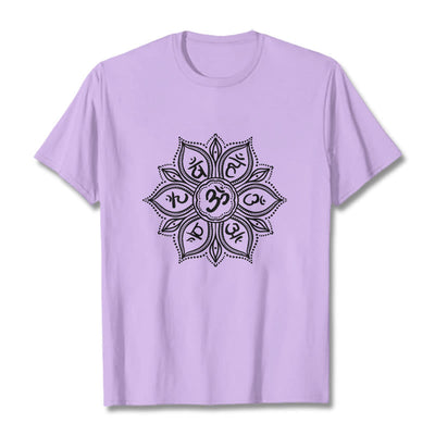 Foviel Mandala Blume Om Mani Padme Hum Mantra Tee T-Shirt