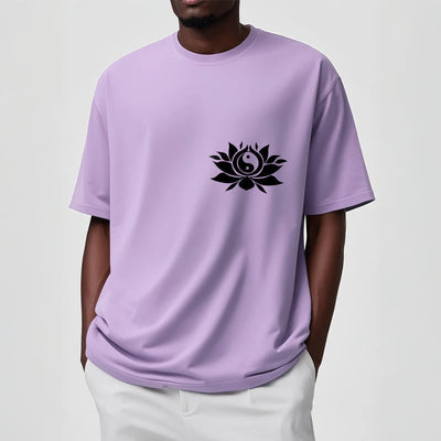 Buddha Stones Yin Yang Lotus Flower Design Tee T-shirt - image 20