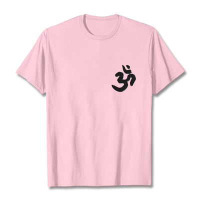 Buddha Stones Om Symbol Sanskrit Tee T-shirt - LightPink - 2XL - image 15