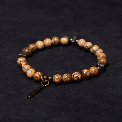 Buddha Stones Distressed Design Copper Luck Bracelet - 6.7in(17cm) - image 1