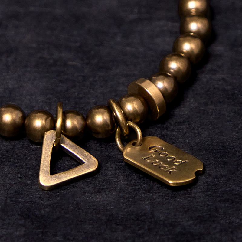 Buddha Stones "Wishing You Good Luck Always" Pure Copper Brass Bracelet Includes Gift Message Card - image 10