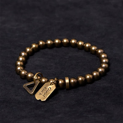 Buddha Stones Retro Pure Copper Brass Luck Bracelet - 7.9-8.3in(20-21cm) - image 1