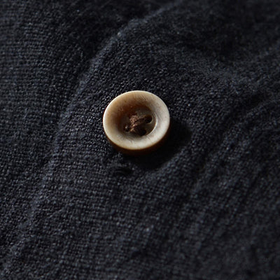 Buddha Stones Solid Color Men's Buttons Long Sleeve Cotton Linen Shirt With Pockets - image 11