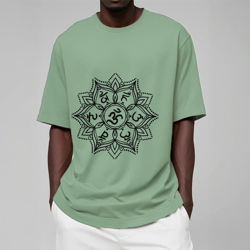 Buddha Stones Mandala Flower Om Mani Padme Hum Sanskrit Mantra Tee T-shirt - image 16