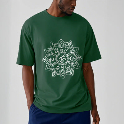 Buddha Stones Mandala Flower Om Mani Padme Hum Sanskrit Mantra Tee T-shirt - image 6