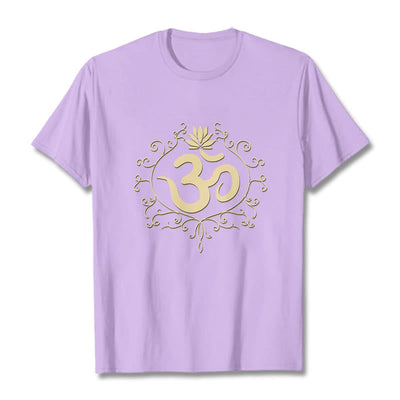 Buddha Stones Om Symbol Vines Lotus Flower Tee T-shirt - Plum - 2XL - image 17