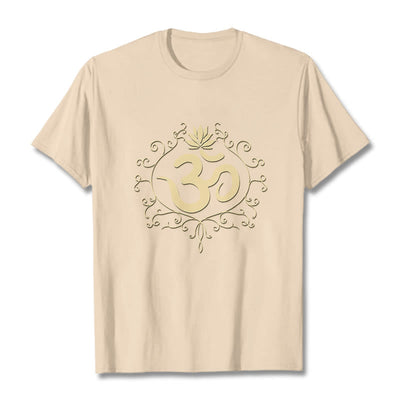 Buddha Stones Om Symbol Vines Lotus Flower Tee T-shirt - Bisque - 2XL - image 12