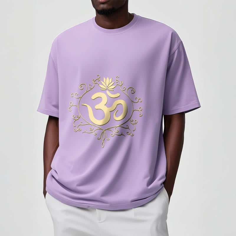 Buddha Stones Om Symbol Vines Lotus Flower Tee T-shirt - image 18