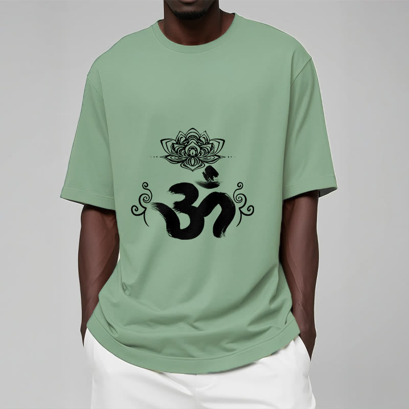 Buddha Stones Om Symbol Sanskrit Floral Tee T-shirt - image 20