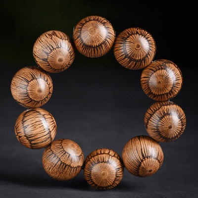Bracelet de protection en perles de bois de Gnetum Foviel