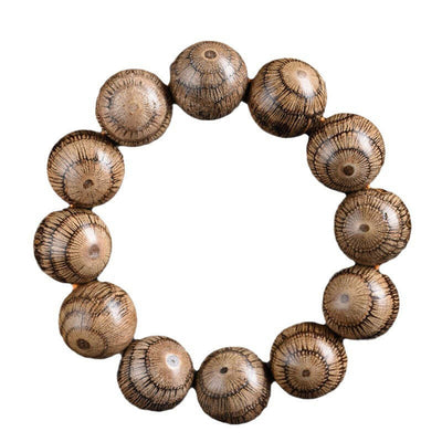 Bracelet de protection en perles de bois de Gnetum Foviel