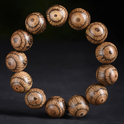 Bracelet de protection en perles de bois de Gnetum Foviel