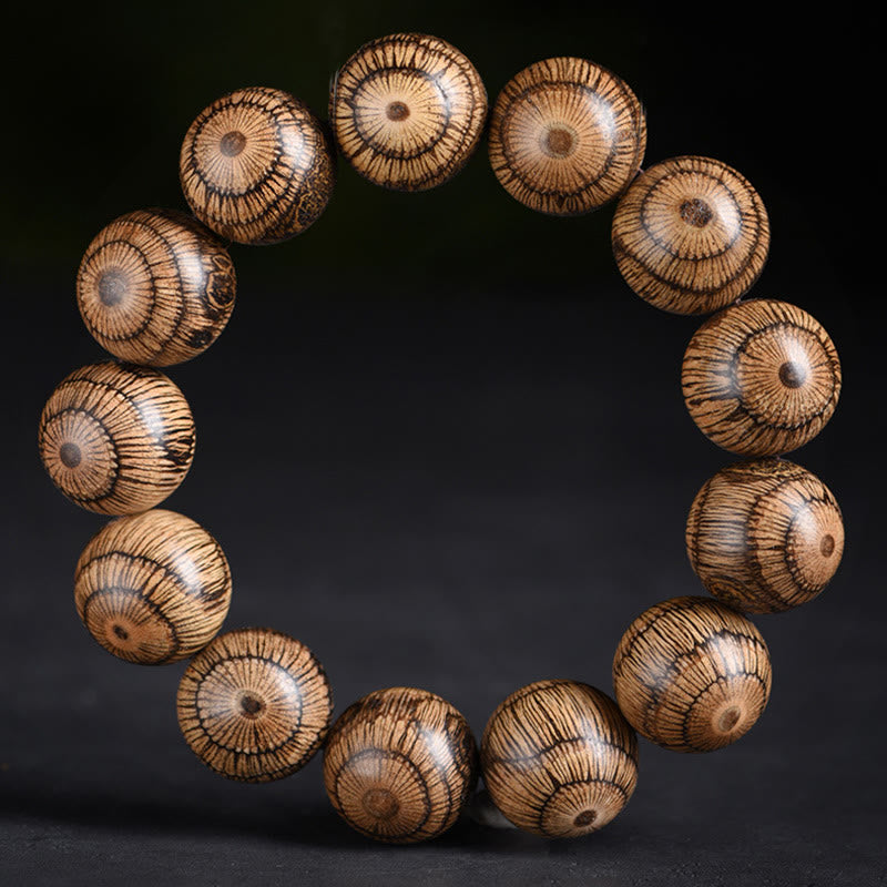 Bracelet de protection en perles de bois de Gnetum Foviel