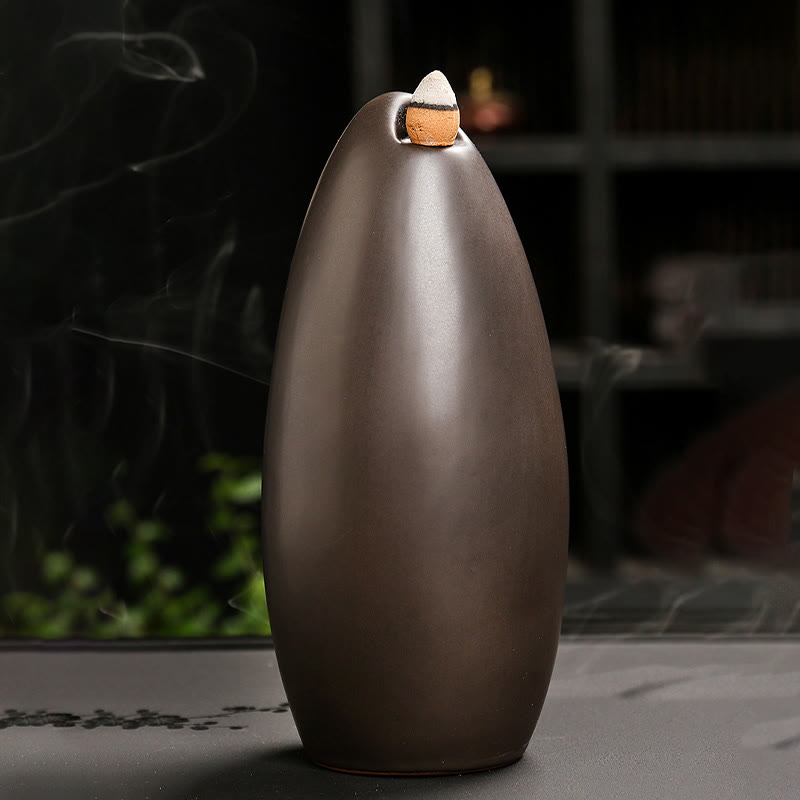 Buddha Stones Stairs Mountains Water Buddha Hand Ceramic Backflow Smoke Fountain Meditation Incense Burner Decoration - image 4