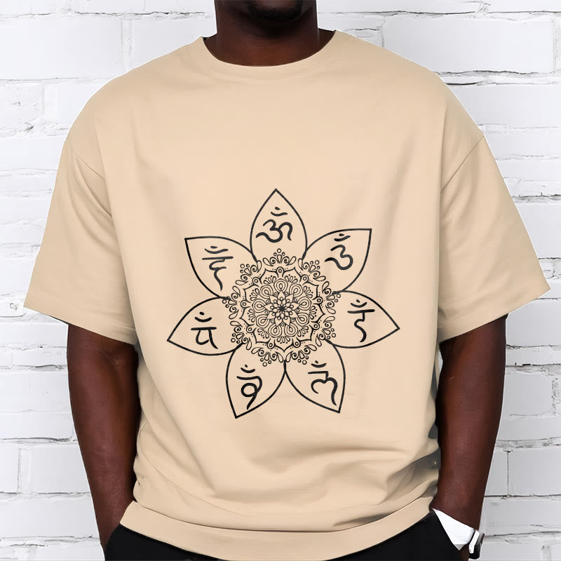 Buddha Stones Mandala Om Mani Padme Hum Pattern Tee T-shirt - image 12