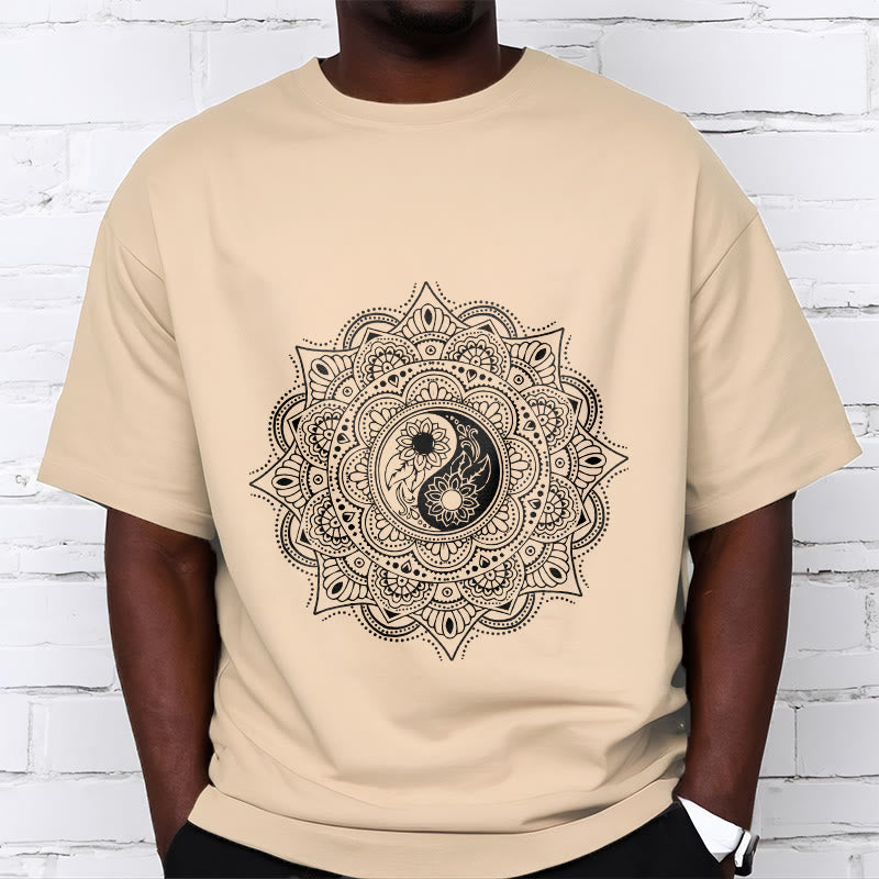 Buddha Stones Mandala YinYang Symbol Pattern Tee T-shirt - image 12