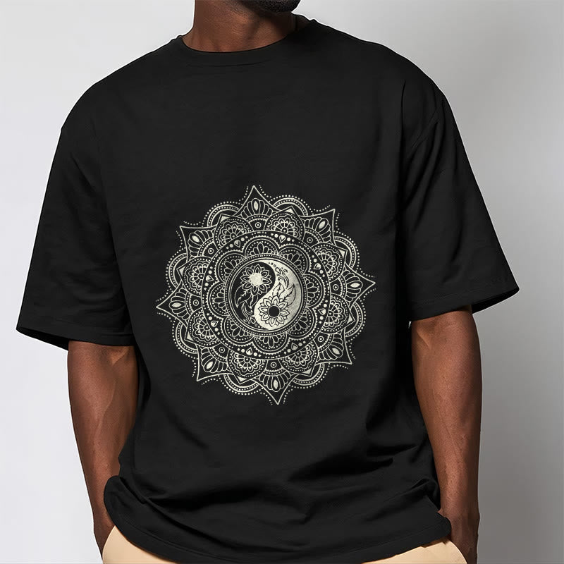 Buddha Stones Mandala YinYang Symbol Pattern Tee T-shirt - image 5