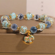 Bracelet Foviel en agate blanche naturelle, cristal de l'Année du Cheval, symbole de force