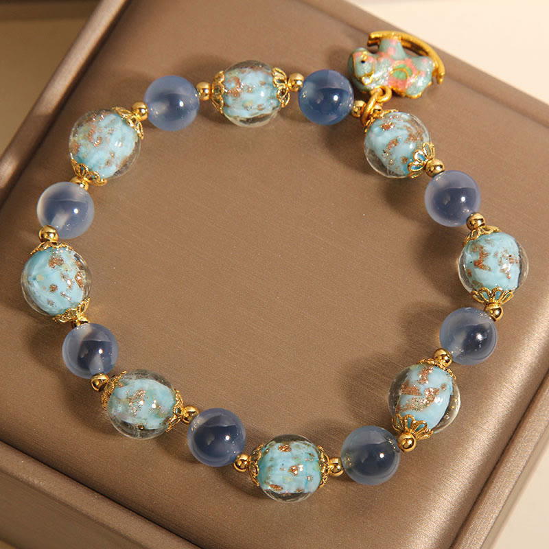 Buddha Stones Natural Candy Agate White Crystal Horse Strength Bracelet - image 5
