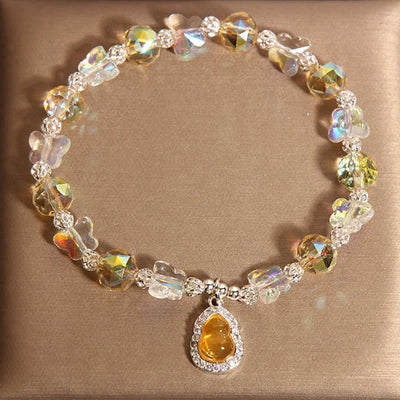 Buddha Stones Butterfly Gourd Amethyst Citrine Labradorite Balance Bracelet - Citrine(Wrist Circumference: 18cm) - image 6