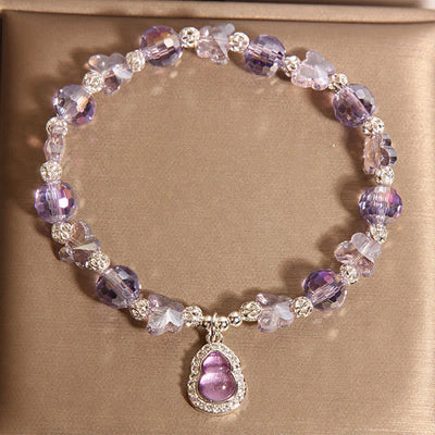 Buddha Stones Butterfly Gourd Amethyst Citrine Labradorite Balance Bracelet - image 2