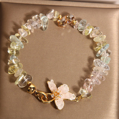 Buddha Stones Natural Irregular Gravel Amethyst Blue Crystal Wisteria Balance Bracelet - Colored Crystal(Wrist Circumference: 15-19cm) - image 7