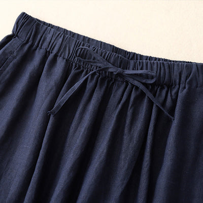 Buddha Stones Summer Elastic Waist Women's Capri Cropped Wide Leg Pants With Pockets - image 12