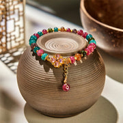 Bracelet Foviel à motif fleur trèfle à quatre feuilles en tourmaline