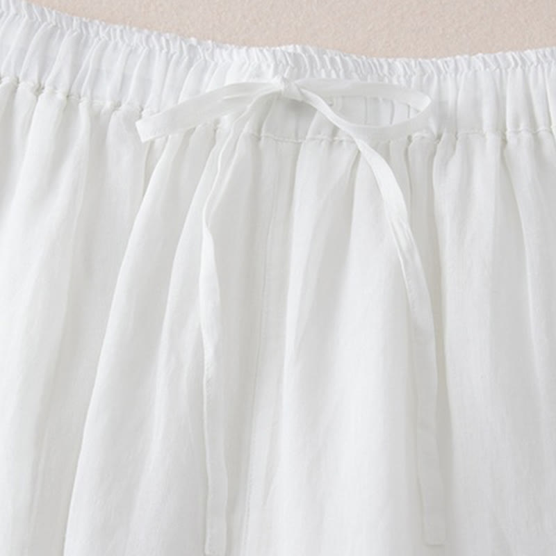 Buddha Stones Casual Lining Design Cotton Women's 7-8 Length Wide Leg Pants With Pockets - image 11