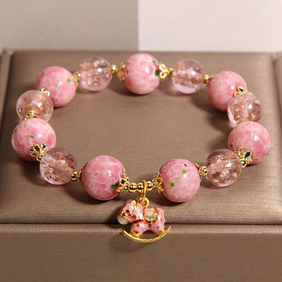 Buddha Stones Rocking Horse Liuli Bracelet - Liuli(Wrist Circumference: 18cm) - image 1