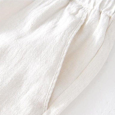 Buddha Stones Summer Solid Color Drawstring Elastic Waist Men's Ramie Linen Cotton Shorts With Pockets - image 8