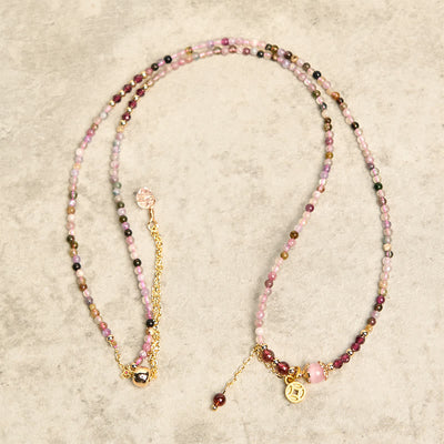 Buddha Stones 2.5 mm Irregular Beads Colored Tourmaline Coin Wisdom Bracelet - image 10