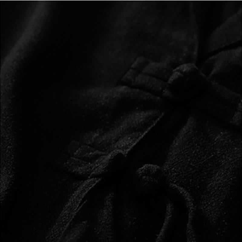 Buddha Stones Women's Cotton Linen Frog-Button Long Sleeve Jacket With Pockets - image 15