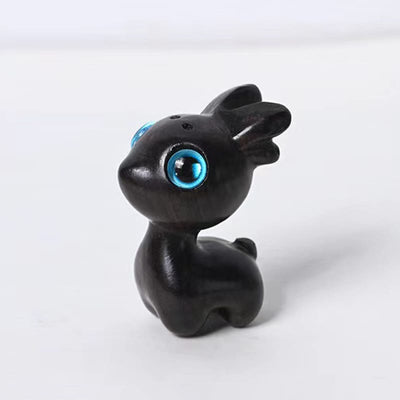 Foviel Green Sandalwood Small Leaf Red Sandalwood Cute Cat Animals Soothing Peace Decoration